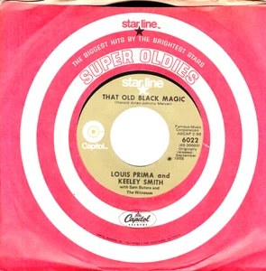 LOUIS PRIMA & KEELEY SMITH: That Old Black Magic/ I Wish You Love .. 45 RPM 7367 - Picture 1 of 3