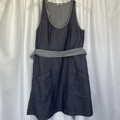 Vestido Fossil para mujer talla XS 0 sin mangas denim bolsillos con cinturón Foto 1 de 4