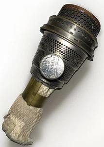 Aladdin Nu-Typ Modell B Petroleumlampe Brenner mit Docht & Galerie vernickelt Vintage - Bild 1 von 5
