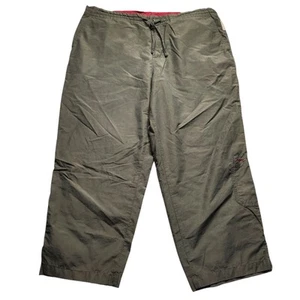 Columbia Pants Womens XLarge Olive Green Cropped Outdoor Hiking Cargo Drawstring - Picture 1 of 9