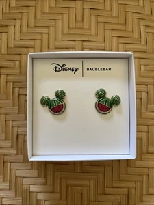 BAUBLEBAR Mickey Watermelon Earrings Disney Mickey Mouse Summer In Box - Picture 1 of 4
