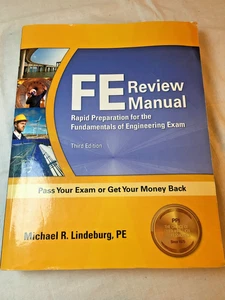 FE Review Manual Book 3rd Edition, Rapid Preparation Engineering Exam - Picture 1 of 9