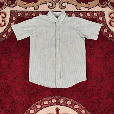 Vintage Brooks Brothers Green Seersucker Short Sleeve Button Up Shirt Youth L - Image 1 of 4