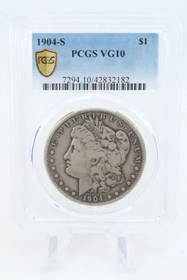1904-S PCGS VG10 Morgan Dollar Business Strike - Image 1 of 2