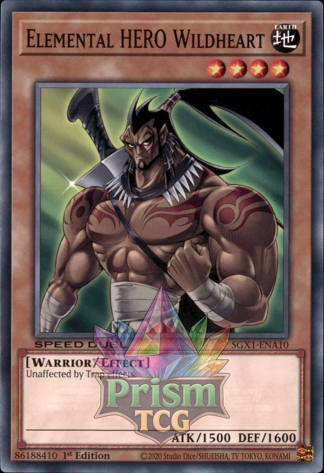 1st Ed Elemental HERO Wildheart SGX1-ENA10 Yugioh - Image 1 of 1
