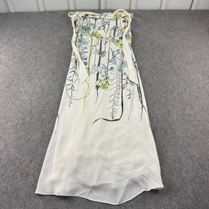 Reiss Kayla Kleid Damen Größe UK 8 Weiß Aquarell Blumen Midi UVP 225,00 £ - Bild 1 von 15