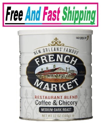 French Market Coffee & Chicory Restaurant Blend Medium-Dark Roast Ground Coffee