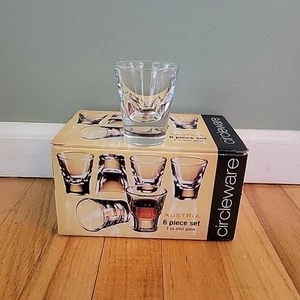 Juego de 6 piezas Circleware Austria nuevo en caja - vaso de chupito de 2 oz hecho en Italia - Imagen 1 de 6