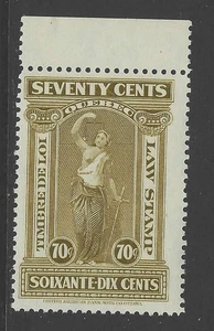 Bigjake: Quebec, QL-62,   70 cent Law Stamp Revenue - Picture 1 of 2