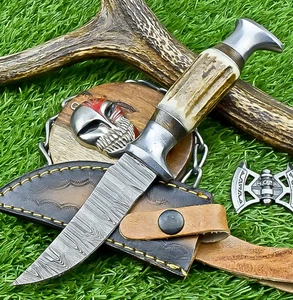 Custom Handmade Damascus Steel Skinner knife, Hunting Knife - Camping KNIFE -908 - Bild 1 von 10
