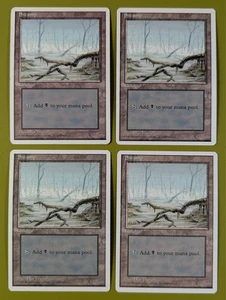Swamp (A) x4 Fourth Edition 4th 4x Magic the Gathering MTG White Border - Picture 1 of 1