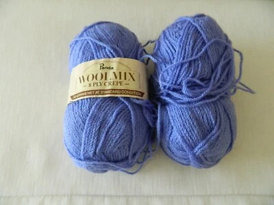 Yarn Panda WOOLMIX Acrylic Wool 8ply Crepe Lavender Purple Lot Made In Australia - image 1 of 4