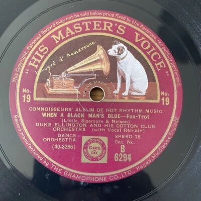 78 RPM DUKE ELLINGTON - When a black man's blue HMV 6294 UK PRESS - Photo 1/4
