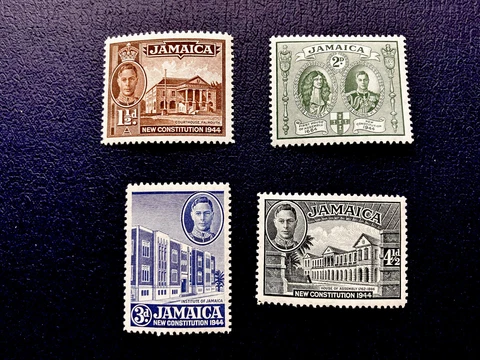 Jamaica stamps KGVI 1945-46 SG 134-137 MNH Cover