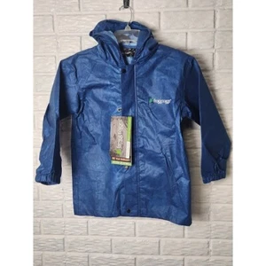 Frogg Toggs Polly Woggs Youth Breathable Rain Jacket Coat Kids Blue Medium NWT - Picture 1 of 8