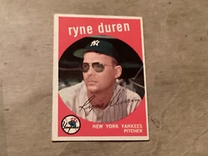 1959 Topps Baseball Ryne Duren Card #485 - EX+ - Lite Corner Wear - No Creases - Picture 1 of 2