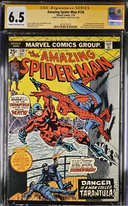 AMAZING SPIDER-MAN #134 -7/74-SIGNATURE SERIES SIGND BY ANDREW GARFIELD -CGC 6.5 - Picture 1 of 2