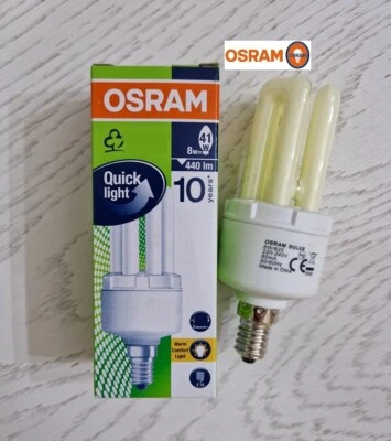Osram Energiesparlampe Röhre Dulux Pro 8W E14 440lm warmweiß comfort 2500 K EL - Bild 1 von 4