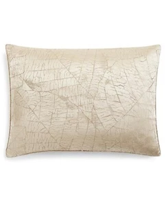 HOTEL COLLECTION LEAFLET  STANDARD PILLOW SHAM COLOR GOLD NEW - Picture 1 of 4