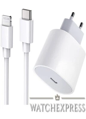 CARICATORE RAPIDO USB‑C 20W Per Apple iPhone X 11 12 13 14 15 Pro Max MINI - Immagine 1 di 4