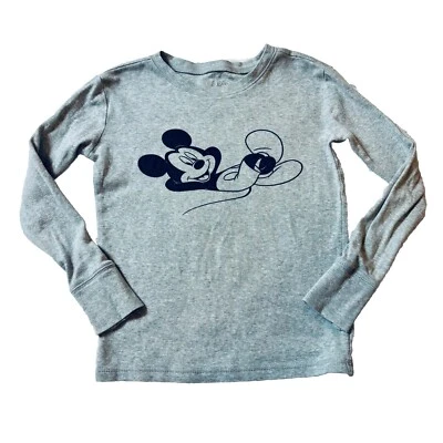 GAP Kids Disney Boys Size 10 Organic Cotton Mickey Mouse Sleep Shirt Long Sleeve - Image 1 of 4