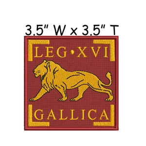 LEG XVI Gallica Ancient x Romana Roman Army War Legion Patch Emblem SPQR Caesar - Picture 1 of 13