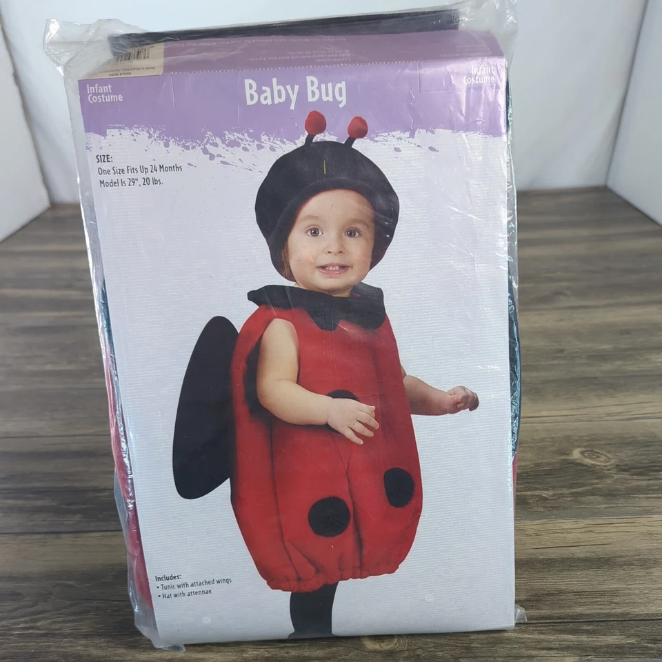Lady Bug Kids Halloween Costume Fun World One Size Fits Up to 24 Months 20 lbs - Image 1 of 4