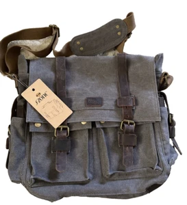 💥S-ZONE Bolso Bandolera para Cámara Cuero Lona DSLR Hombro NUEVO - Imagen 1 de 8