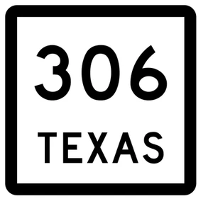 Letrero de carretera Texas State Highway 306 calcomanía adhesiva R2601 - Imagen 1 de 1
