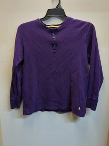 Polo Ralph Lauren Thermal Henley Shirt Men's Size M Purple Long Sleeve Sleepwear - Picture 1 of 9