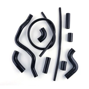 Black For Aprilia RSV4 / RSV4 RF/ RSV4 RR 2009-18 Silicone Radiator Coolant Hose - Picture 1 of 14