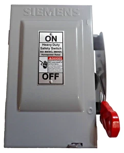 Siemens HNF361, 30A, 3P, 600V, 3W Non Fused Hd Type 1 Safety Switch - Picture 1 of 11