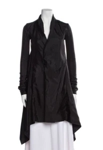 NWT Rick Owens Black Naska Draped Asymmetric EveningJacket Sz IT38 Is 2-4 - Picture 1 of 7