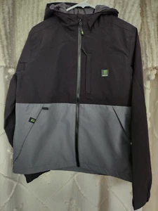 Monster Energy Drink Men's Windbreaker Rain Jacket Hooded Size S Black / Gray - Picture 1 of 4
