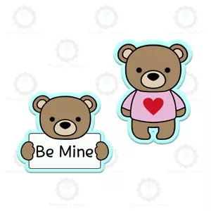 Teddy Bear Cookie Cutters with Name Placard option - Picture 1 of 6