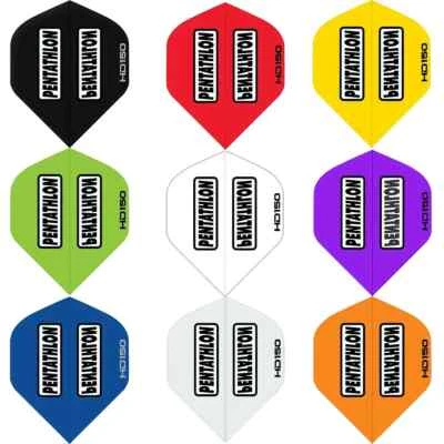 Pentathlon HD150 Dart Flights 150 Mikron Standard Form transparentes Design
