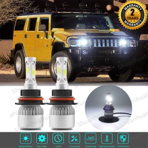 For Hummer H2 2003-2009 - 2X 9007 6000K Front LED Headlight Bulbs Hi/Lo Beam Kit - Picture 1 of 13