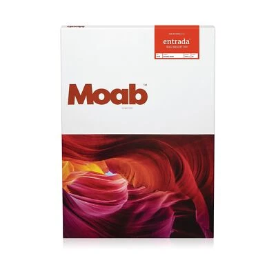 Moab Entrada Rag Bright 300, 100% Cotton Fine Art Archival Inkjet Paper, 2-Si... - Image 1 of 4