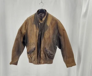 Max Moser Collection Women’s Size 52  Bust Distressed Leather Cafe Racer Jacket - Picture 1 of 8