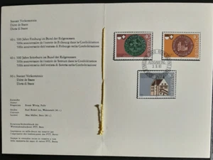 (SWI-205) SUIZA 1981 tarjeta PTT suiza 184 el 500 aniversario de Friburgo, - Imagen 1 de 2