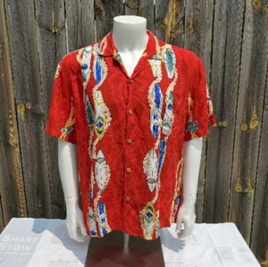 Diamond Head Sportswear Men’s Hawaiian Shirt Surfboards Red Size L - Picture 1 of 6