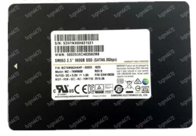 960GB Samsung SM863 SSD Solid State Drive MZ-7KM960N MZ7KM960HAHP-00005 Genuine- - Image 1 of 2