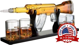 Robustez elegante del decantador de whisky del arma del rifle regalable US NUEVO - Picture 1 of 8