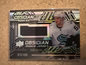 2022–23 Spx Shane Wright Black Obsidian Rookie Parch #/499 Rc Seattle