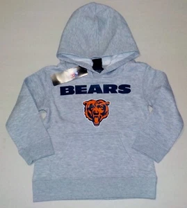CHICAGO BEARS NFL TEAM APPAREL HOODED SWEATSHIRT HOODIE YOUTH S M L XL GRAY NWT - Picture 1 of 2