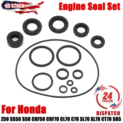 Kit de juntas tóricas de sello de aceite de motor para HONDA Z50 CRF50 CRF70 CL70 C70 SL70 XL70 CT70 S65 Foto 1 de 4
