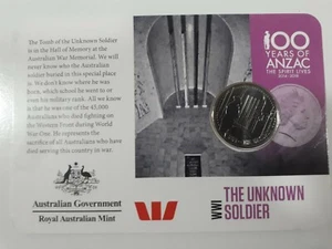 100 Years Of Anzac The Spirit Lives 2014-2018 20 Cent Coin Carded. - Picture 1 of 3