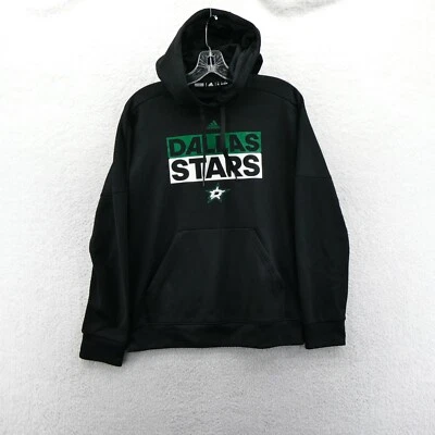 Dallas Stars Hoodie Womens Medium Adidas Black Long Sleeve Hockey Pullover New - Image 1 of 4