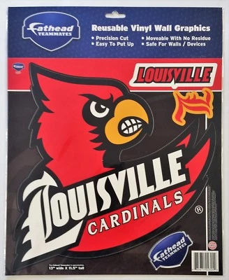 LOUISVILLE CARDINALS LOGO FATHEAD COMPAÑEROS DE EQUIPO CALCOMANÍA EXTRAÍBLE BALONCESTO NCAA nueva Foto 1 de 3