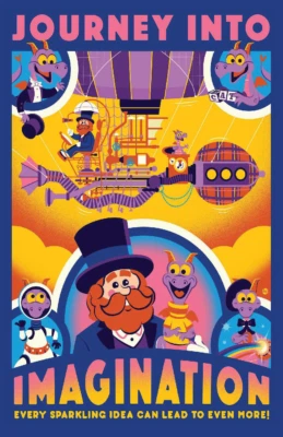 Póster Journey Into Imagination Dreamfinder Figment Disney NO BRILLANTE Foto 1 de 4